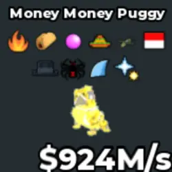 #CM Money Money Puggy Divine 9 Trait 924M s (With Taco Buff… — Roblox, лот №218704