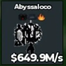 #CZ Crazy Rarest Yinyang Abyssaloco 649.9M S 1 of 1 Seller … — Roblox, лот №218708