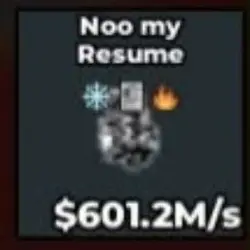#CZ NOO MY Resume Crazy Rare Yinyang 601,2M S Good for Coll… — Roblox, лот №218737