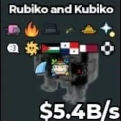 #RE Crazy Rare Phantom 5.4B Rubiko and Kubiko 1 of 1 5B Rub… — Roblox, лот №218822