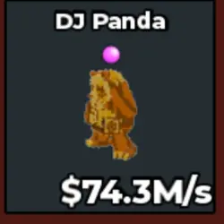 #Y Gold Dj Panda (Секретный персонаж) — Roblox, лот №218777