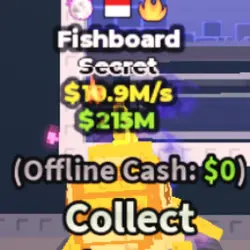 $10.9 M s Fishboard With 3 Traits (Секретный персонаж) — Roblox, лот №218838
