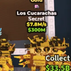 $7.8 M s Los Cucarachas Gold Mutation (Секретный персонаж) — Roblox, лот №218874