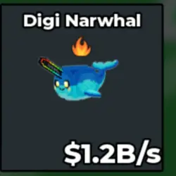 1.2b s digi narwhal (Секретный персонаж) — Roblox, лот №218915