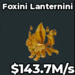 143.7M s Gold Foxini Lanternini Crazy (Секретный персонаж) — Roblox, лот №219023