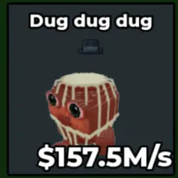 157.5m s Dug Dug Dug - Rare Matteo Hat (Секретный персонаж) — Roblox, лот №219039