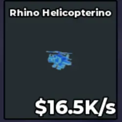 16.5K s Rhino Helicopterino Diamond (Мифический персонаж) — Roblox, лот №219044