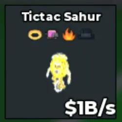 1B s Divine Tictac Sahur Halo Trait xln (Секретный персонаж) — Roblox, лот №219092