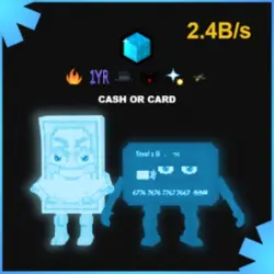 1YR Diamond Cash or Card 2.4B s #Sai (Секретный персонаж) — Roblox, лот №219058