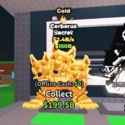 2.4B s Gold Cerberus Gold 2.4B s (Секретный персонаж) — Roblox, лот №219145