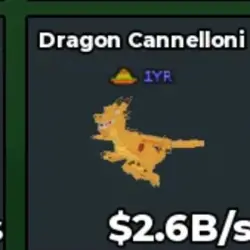 2.6b s Dragon Cannelloni - 1 year trait (Секретный персонаж) — Roblox, лот №219169