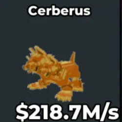 218.7M s Gold Cerberus Crazy Crazy - Equivalent to THE BEST… — Roblox, лот №219224