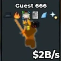 2B Gold Guest 666 Rare & Clean Kori (Секретный персонаж) — Roblox, лот №219220