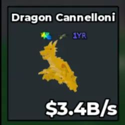 3.4b s gold Dragon Cannelloni 1yr trait rare (Секретный пер… — Roblox, лот №219152