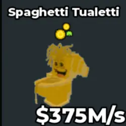 375M s Lucky Gold Spaghetti Tualetti Crazy - Equivalent to … — Roblox, лот №219270