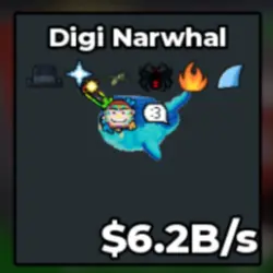 6.2B s Digi Narwhal (Секретный персонаж) — Roblox, лот №219372