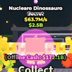63.7m s gold nuclearo dinossauro (Секретный персонаж) — Roblox, лот №219390