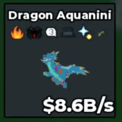 8.6b s Dragon Aquanini (Секретный персонаж) — Roblox, лот №219469
