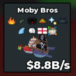 8.8b s Moby Bros (Секретный персонаж) — Roblox, лот №219470