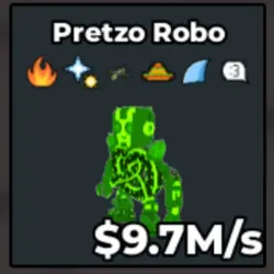 9.7M s Pretzo Robo Radioactive Clean Traits (Brainrot God п… — Roblox, лот №219493