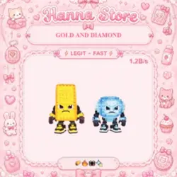 [ 1.2B s ] Gold and Diamond (Секретный персонаж) — Roblox, лот №219507