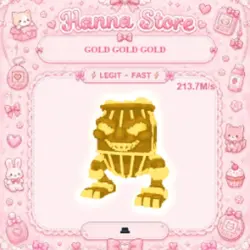 [ 213.7M s ] Gold Gold Gold Gold (Секретный персонаж) — Roblox, лот №219551