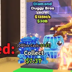 [ DIAMOND RARE 1 63 ] Duggy Bros 135M s (Секретный персонаж) — Roblox, лот №219658