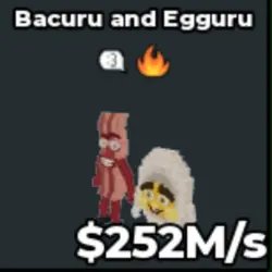Bacuru and Egguru 252 M s - Quick (Секретный персонаж) — Roblox, лот №220389