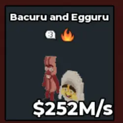 Bacuru and Egguru 252 M s (Секретный персонаж) — Roblox, лот №220390
