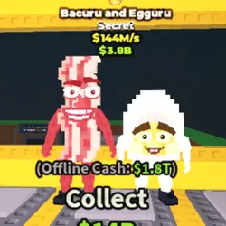 Bacuru and Egguru fire trait 144m s at rate (Секретный перс… — Roblox, лот №220431