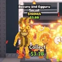 Bacuru and Egguru gold 150M s (Секретный персонаж) — Roblox, лот №220437