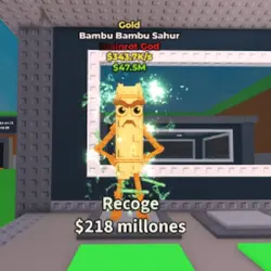 Bambu Bambu Sahur - Gold (Brainrot God персонаж) — Roblox, лот №220536