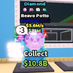 Beavo Potto [Diamond] 5.6 M s (Brainrot God персонаж) — Roblox, лот №220735