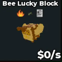 Bee Lucky Block (Gold) (Секретный персонаж) — Roblox, лот №220761
