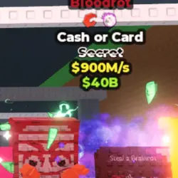 Bloodrot Cash or Card 900m s (Секретный персонаж) — Roblox, лот №220873