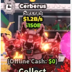 Bloodrot Cerberus 1.2b s (Fire) #Q7HS5L (Секретный персонаж) — Roblox, лот №220905