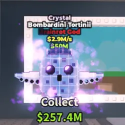 Bombardini Tortinii Crystal 2.9M s (Brainrot God персонаж) — Roblox, лот №221122