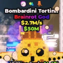 Bombardini Tortinii Gold 2.7 M s (Brainrot God персонаж) — Roblox, лот №221124