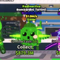 Bombardini Tortinii Radioactive 1.9M s (Brainrot God персон… — Roblox, лот №221135