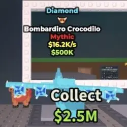 Bombardiro Crocodilo DIAMOND with bull mutation (Мифический… — Roblox, лот №221130