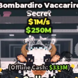 Bombardiro Vaccariro 1 M s (Секретный персонаж) — Roblox, лот №221165
