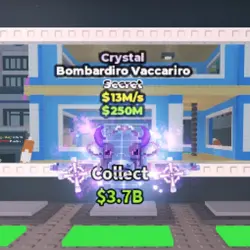 Bombardiro Vaccariro Crystal 13M s (Секретный персонаж) — Roblox, лот №221180