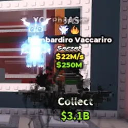 Bombardiro Vaccariro Lightning Trait (Секретный персонаж) — Roblox, лот №221183