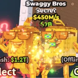 Brasil Fire [Gold] Swaggy Bros 450M 2 Trait *NM36 (Секретны… — Roblox, лот №221250