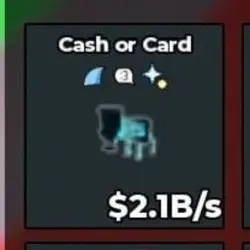 BS10089 Cyber Cash or Card 2.1B s (Секретный персонаж) — Roblox, лот №221307