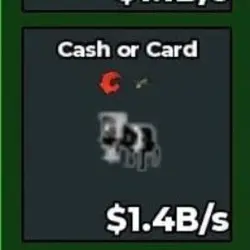 BS10238 Cash or Card Yinyang 1.4B s (Секретный персонаж) — Roblox, лот №221322