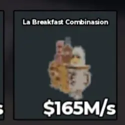 BS10982 La Breakfast Combinasion 165M s (Секретный персонаж) — Roblox, лот №221399