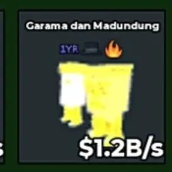 BS11704 Garama and Madundung 1yr Trait Divine 1.2B s (Секре… — Roblox, лот №221485