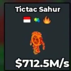 BS11820 Tictac Sahur With Indonesian Traits Lava 712.5M s (… — Roblox, лот №221506