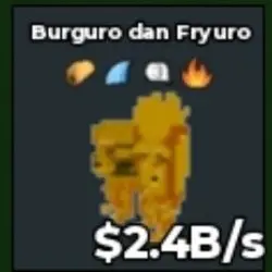 BS12019 Burguro and Fryuro Gold 2.4B s (Секретный персонаж) — Roblox, лот №221554